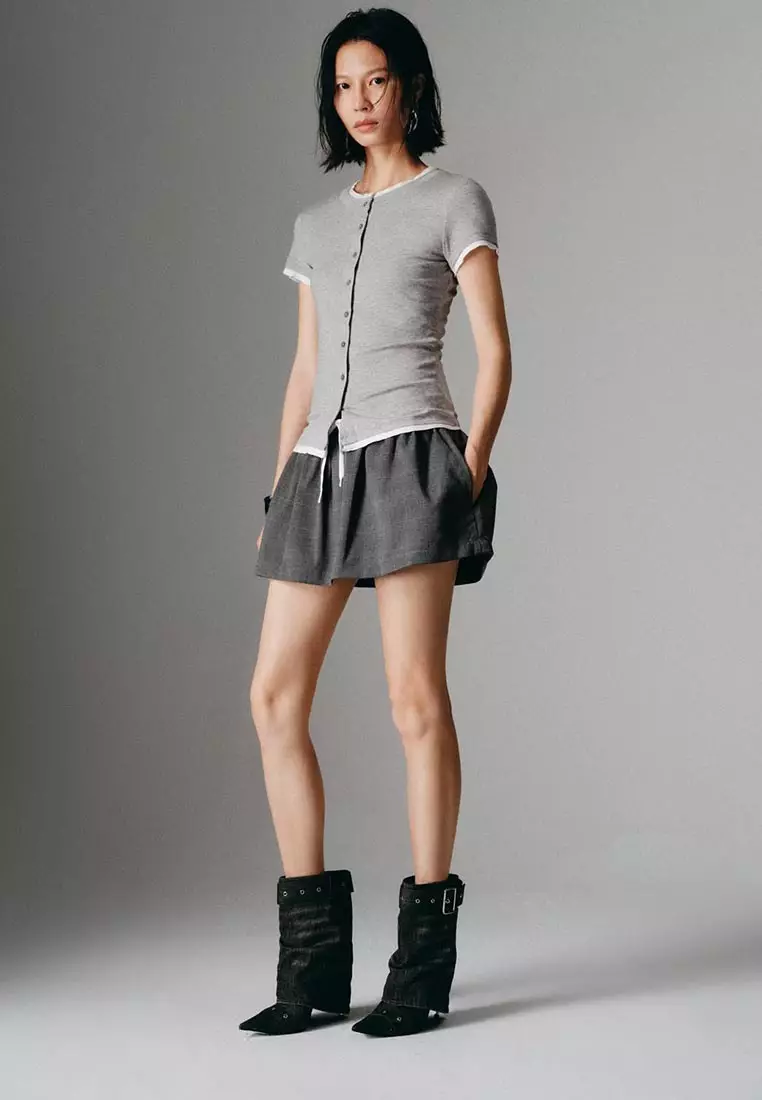 Short Sleeve 2 In 1 Shirts