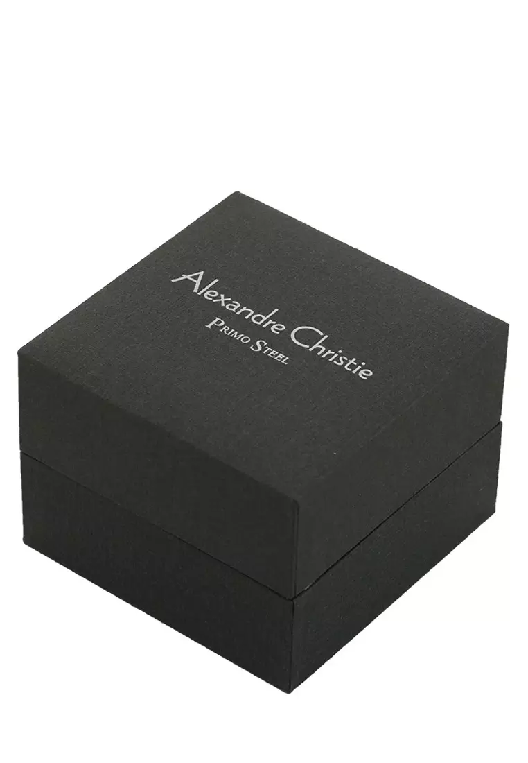 Alexandre Christie Primo Steel - Jam Tangan Analog Wanita - Rosegold Case Brown Leather Strap - 1032 LDLRGLN