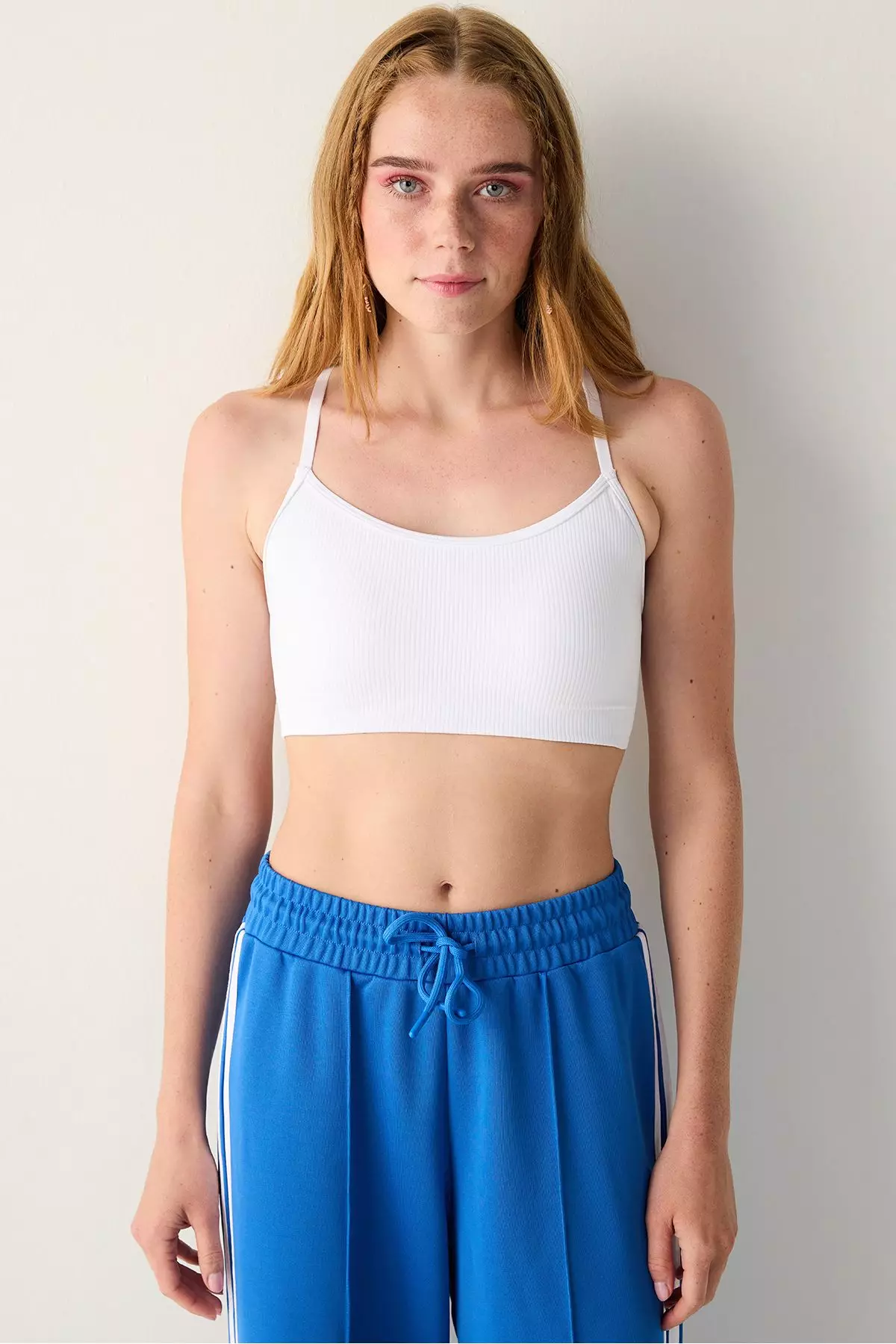 Ribbed Micro Bonding White Top - Sanrio Collection