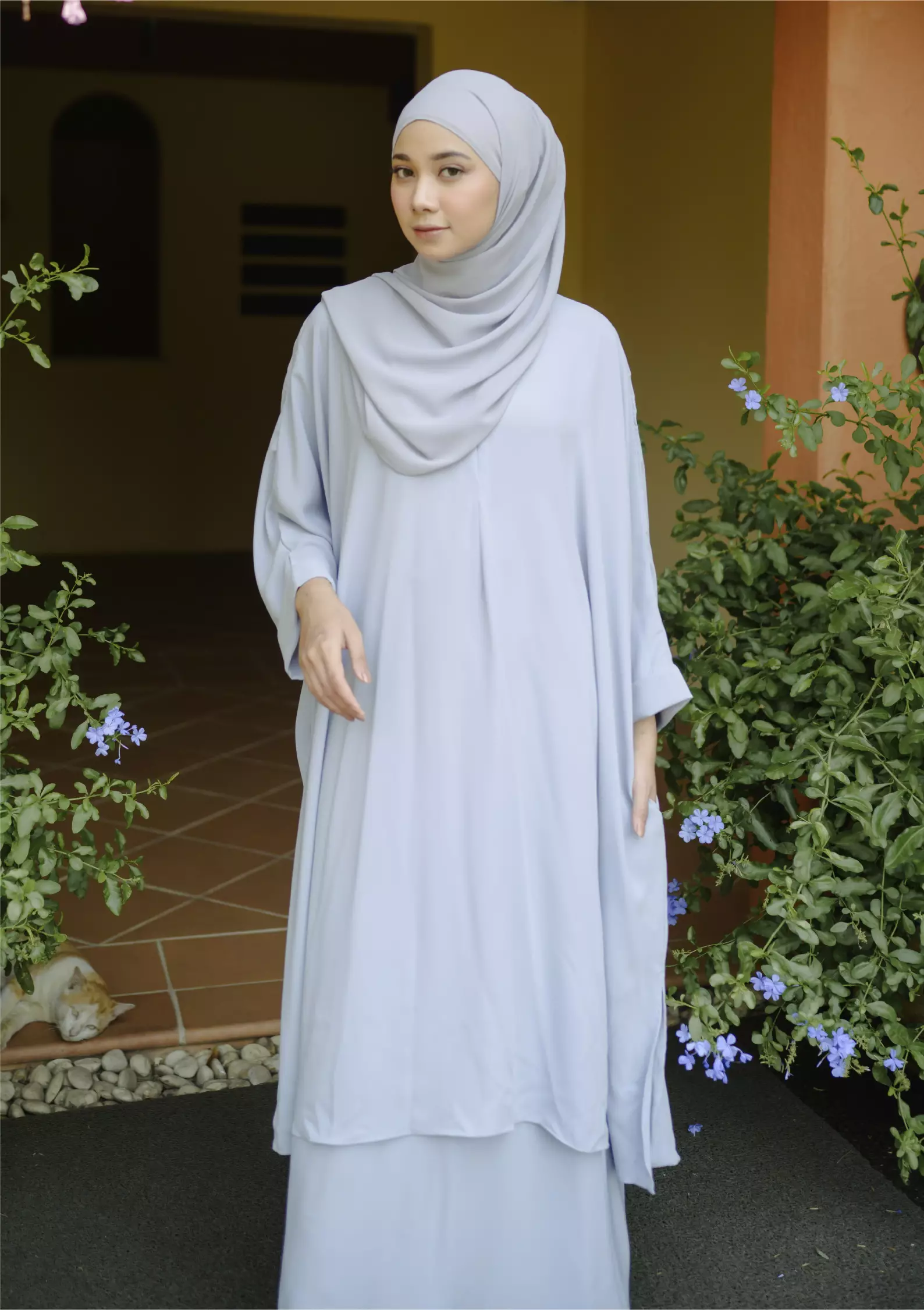 Haifa Tunik Set Baby Blue