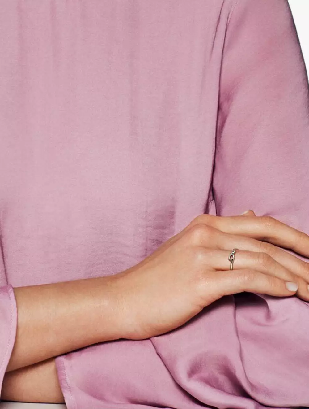 Infinity sterling silver ring