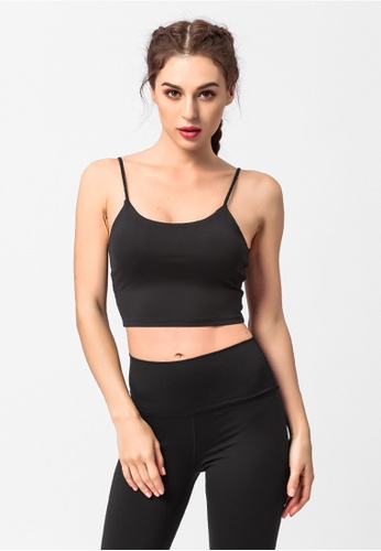 XAFITI black 2-Pieces Set Fitness And Yoga Sporty Pants With Sporty Bra Top - Black 4BFDAUS3981309GS_1