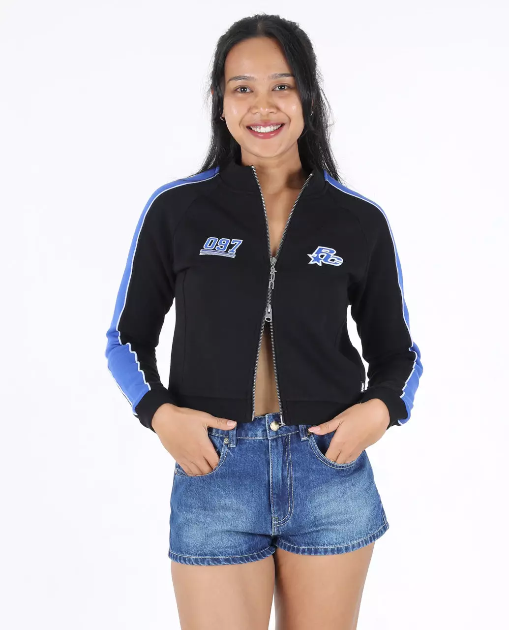 Rip Curl Women Archive Script Fitted Zip Thru - Black