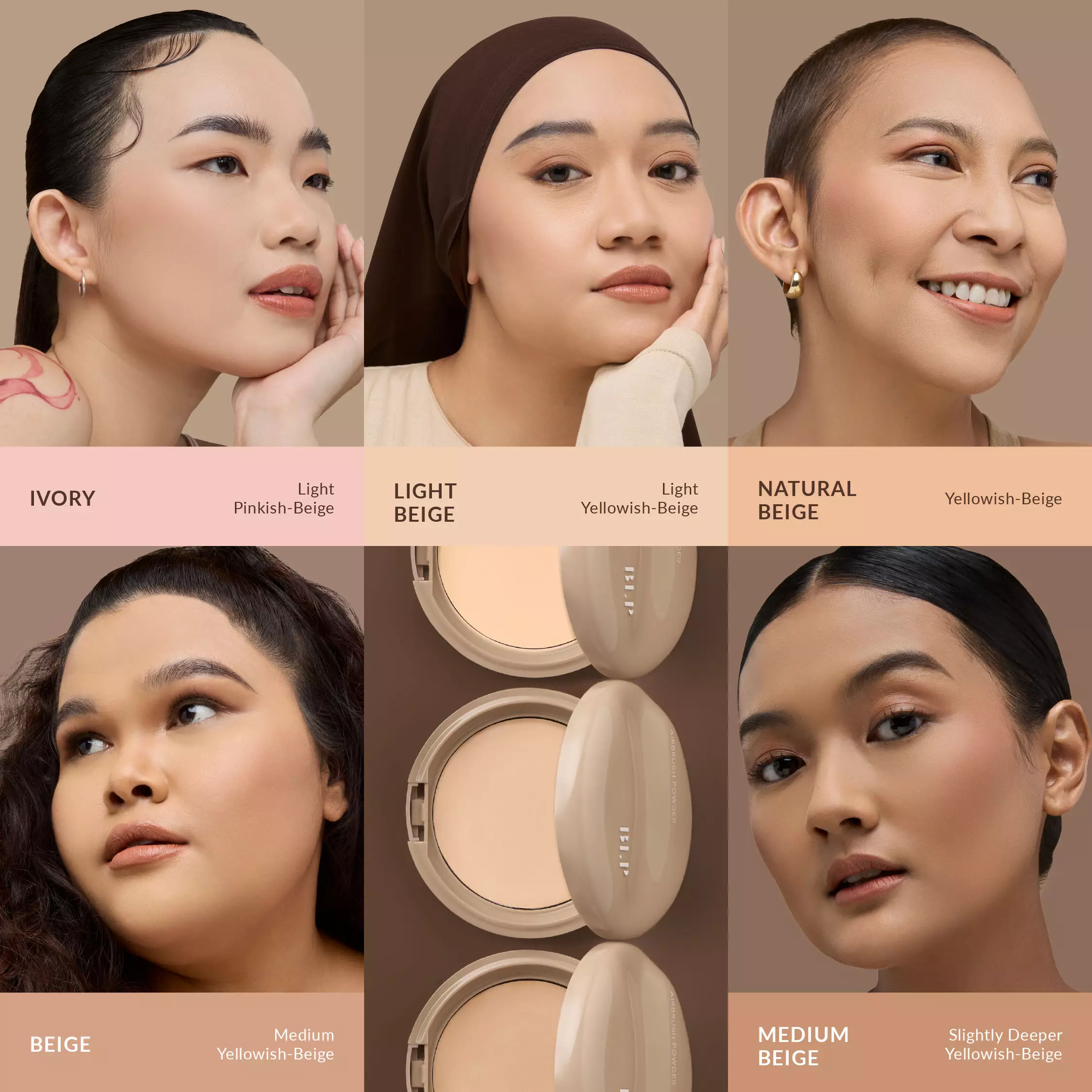 BLP - Airbrush Powder - Medium Beige - Bedak Padat