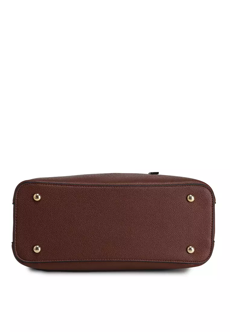 Pebbled Multi-Compartment Tote