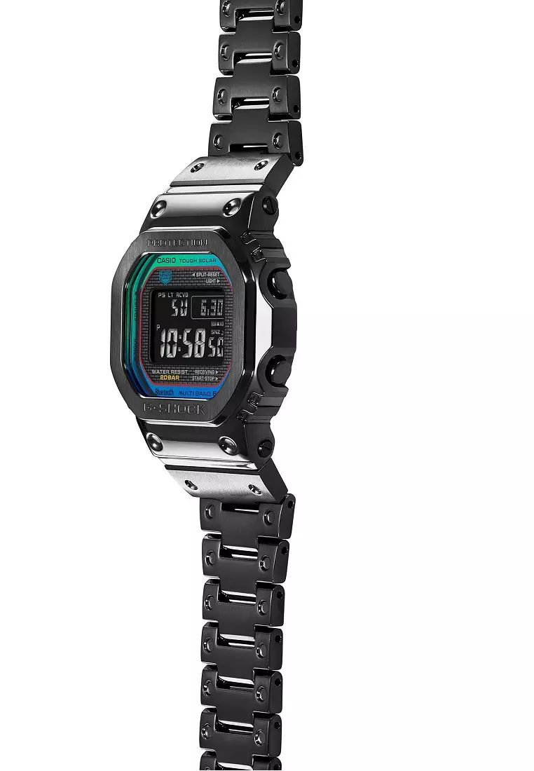 Men GMW-B5000BPC-1DR Stainless Steel Black Solar Powered