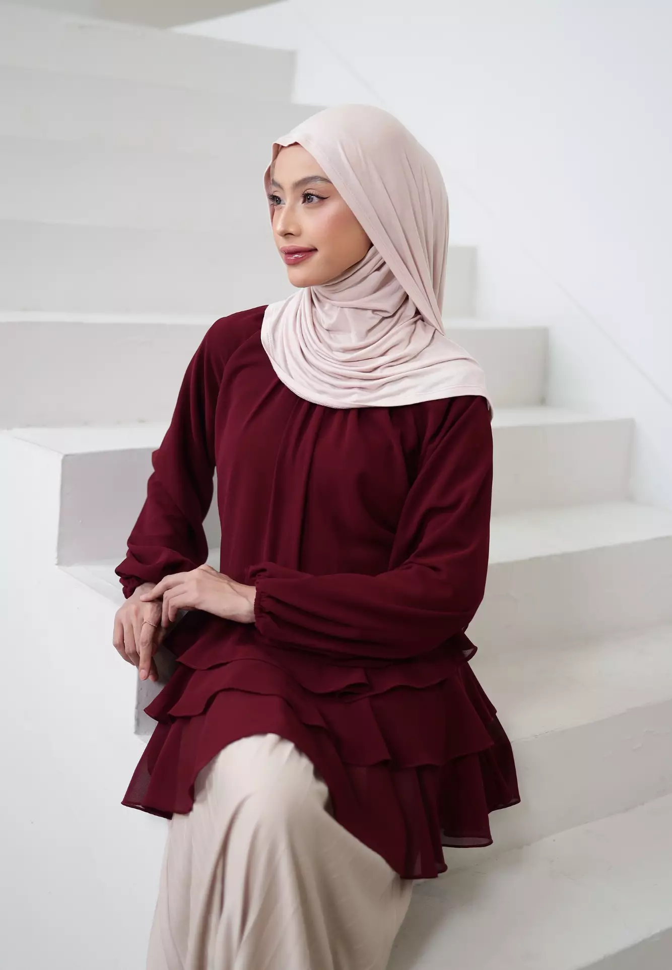 Lucinda Blouse - Maroon