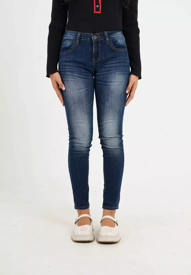 3Second Women's Long Skinny Jeans Denim On C031024