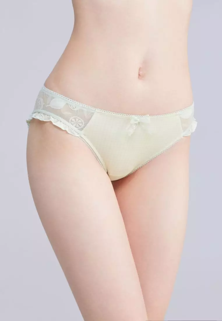 IDABEL AOP BIKINI BRIEF PANTY SOFT SEXY LACE CHECKERED-PRINT MICRO PANEL LOW RISE WOMAN UNDERWEAR FOR WOMAN GIRL PT14149