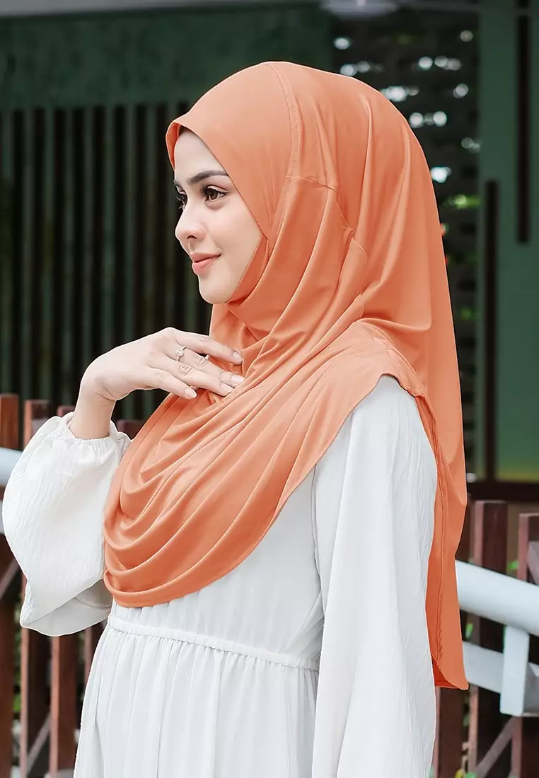 HIJAB INSTAN FATHIA - ORANGE