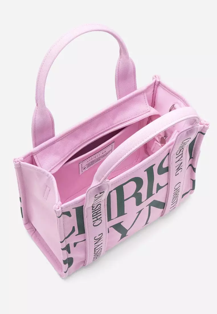 Tokyo Mini Print Tote Bag Pink