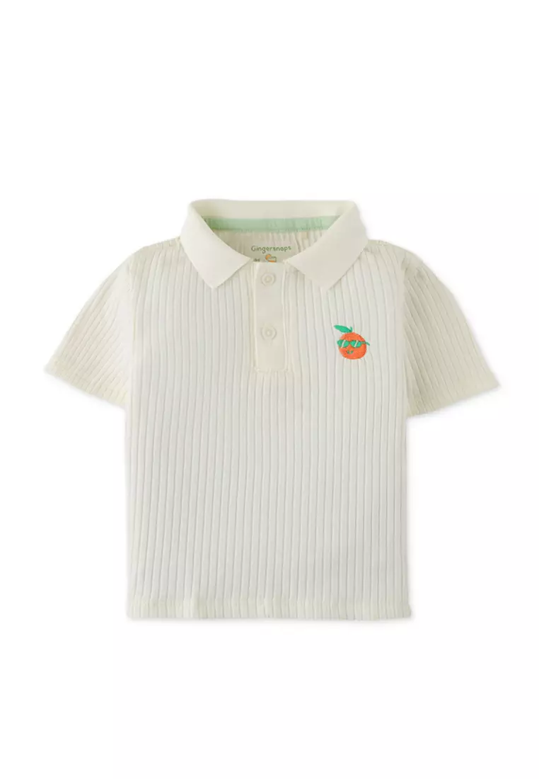 Baby Boys Rib Collar Baby Polo Shirt