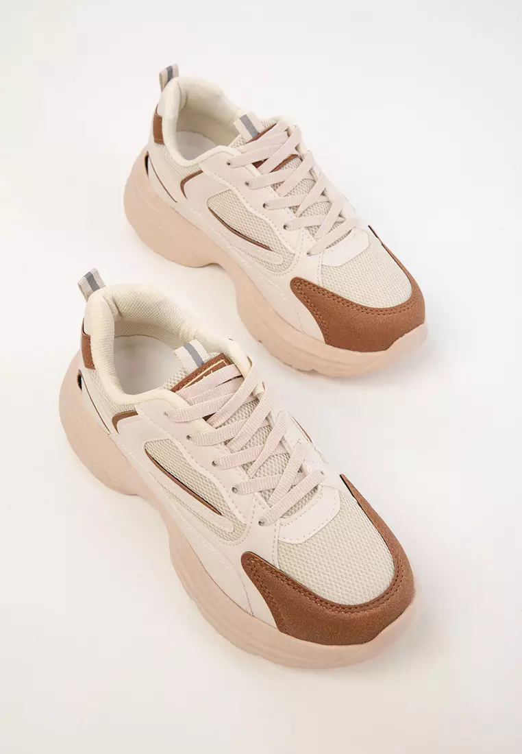 Beige-Tan Women's Sneaker 20413