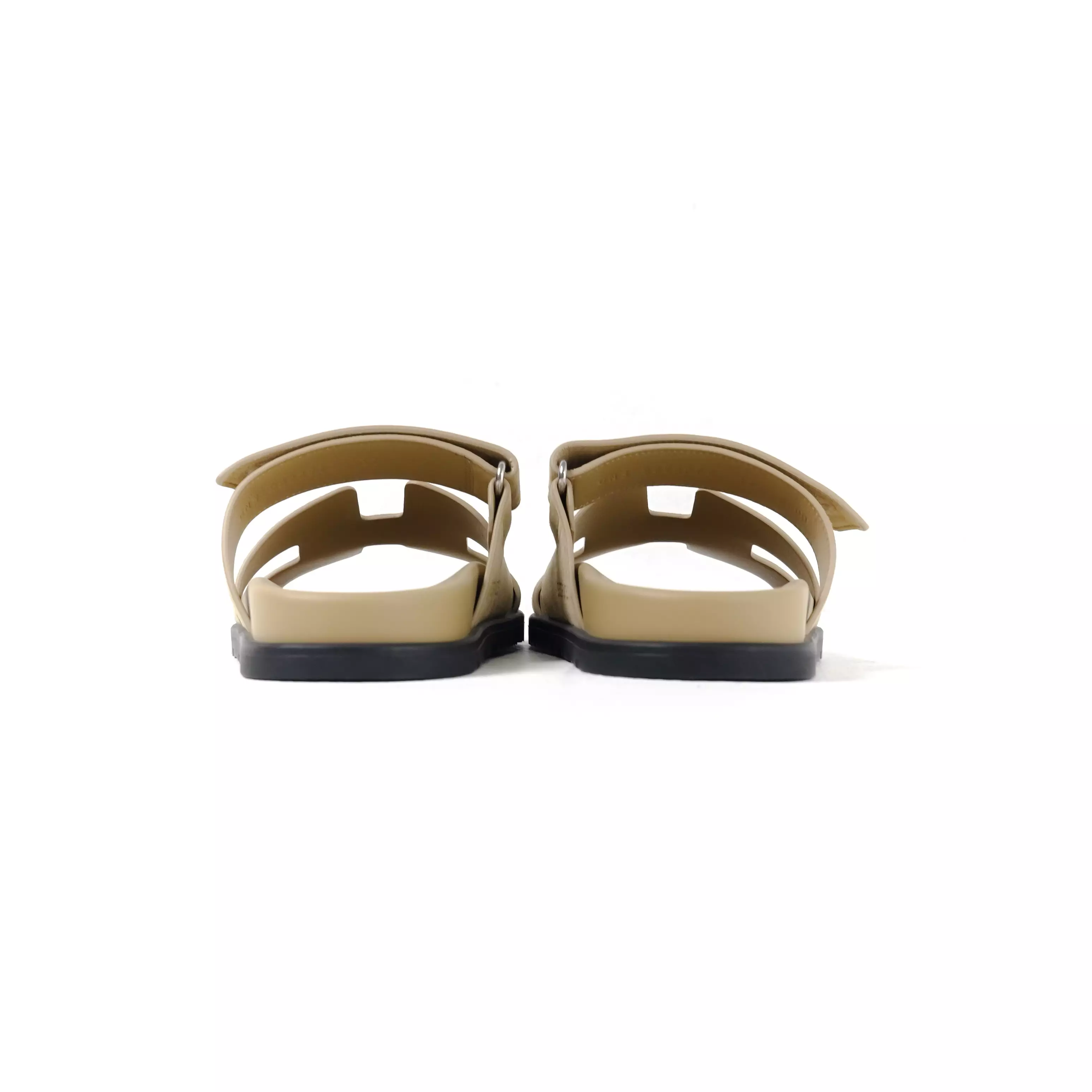 Sandal HERMES CHYPRE VELVET BEIGE SANDAL 100% ORIGINAL