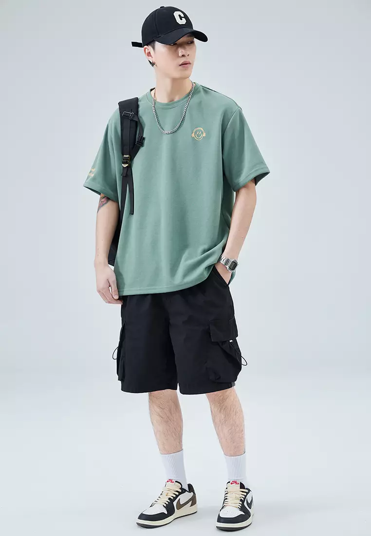 Smiley Embroidered Casual T-Shirt AY-D101