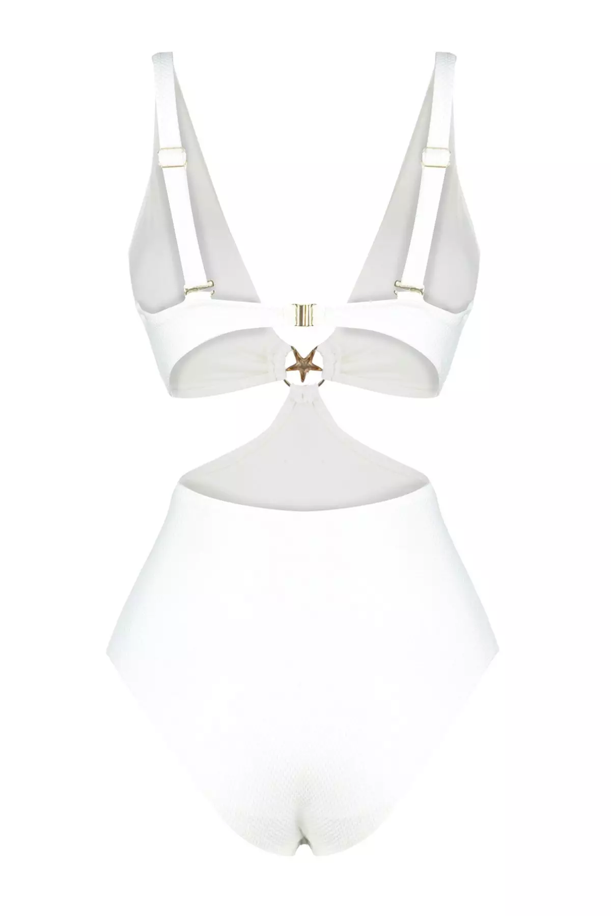 Buy Trendyol Star Cut Out Textured Swimsuit Online ZALORA Malaysia