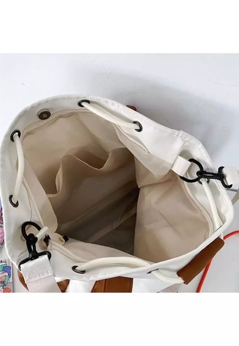 Caroline Cream Selempang Tote Sling Bag