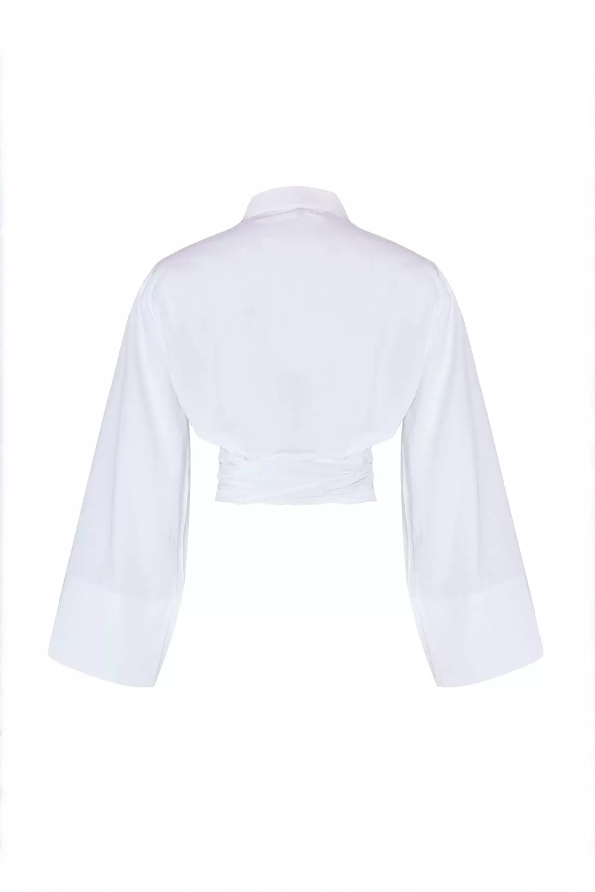 Wide Sleeves Crop Shirt