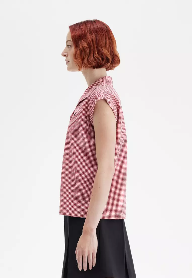 Fred Perry Amy Winehouse Foundation SG9103 Open Collar Gingham Shirt