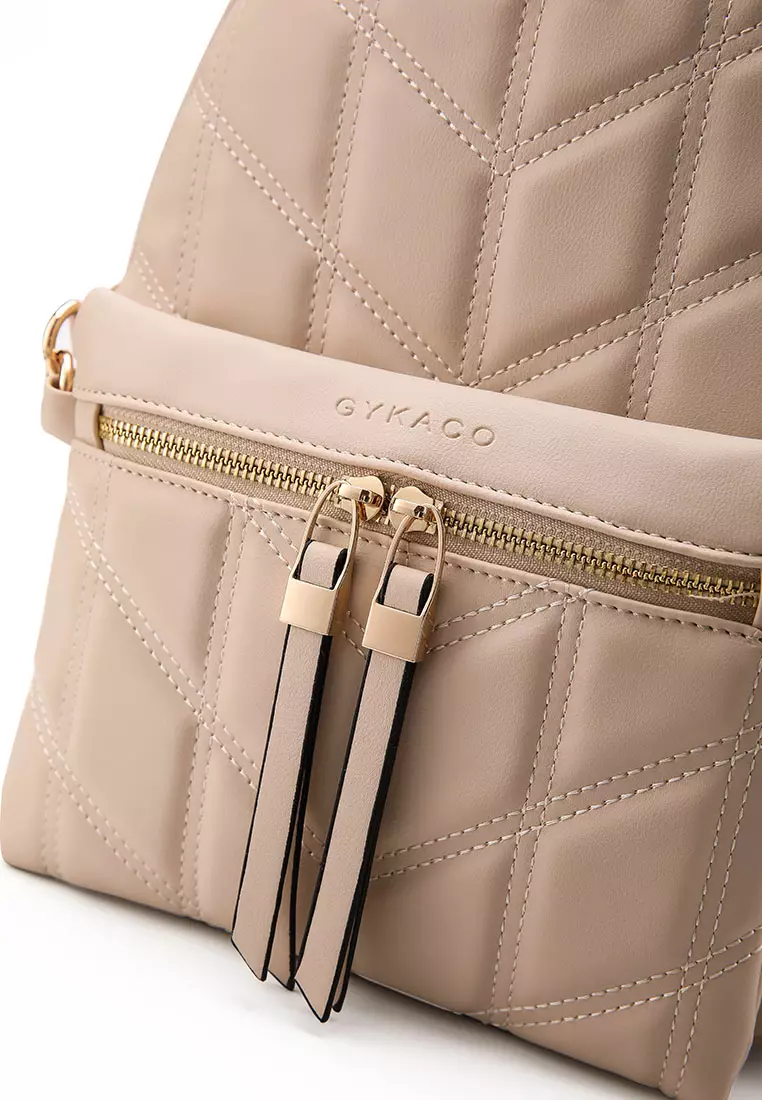 GYKACO TAKA Beige - Tas Ransel Wanita - Fashion Backpack (IMPORT)