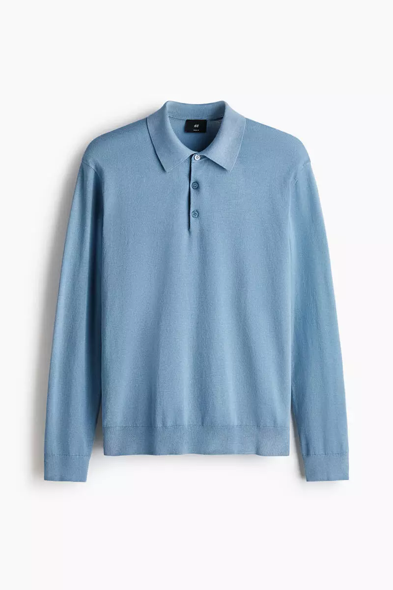 Regular Fit Fine-knit polo shirt