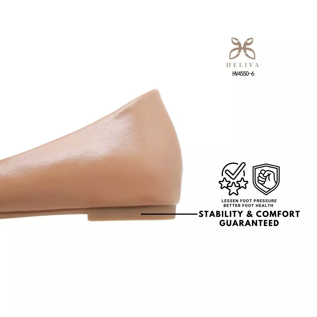 Heliva Miretta Pointed Toe Flats with Luxe Rhinestone Bow & Polished Silhouette HV4550-6