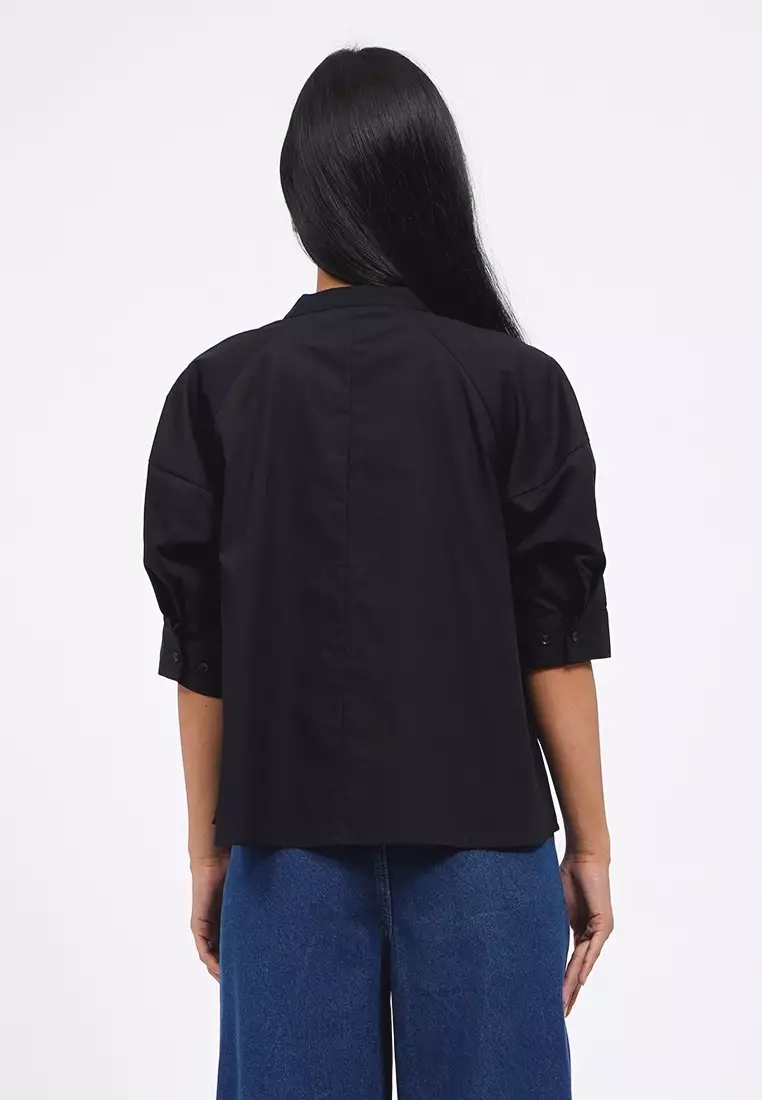 Short Sleeve Raglan Blouse