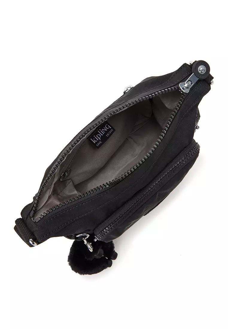Kipling black sling bag hot sale