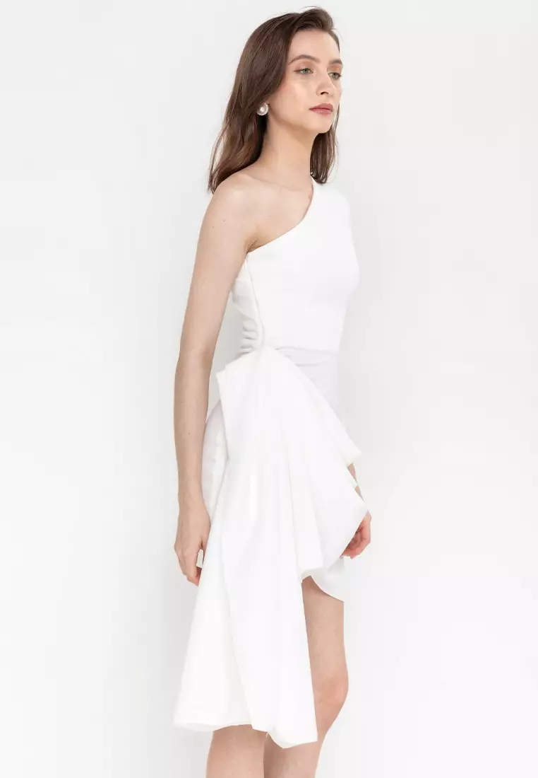 Monet Asymmetrical Longsleeved Mini Dress