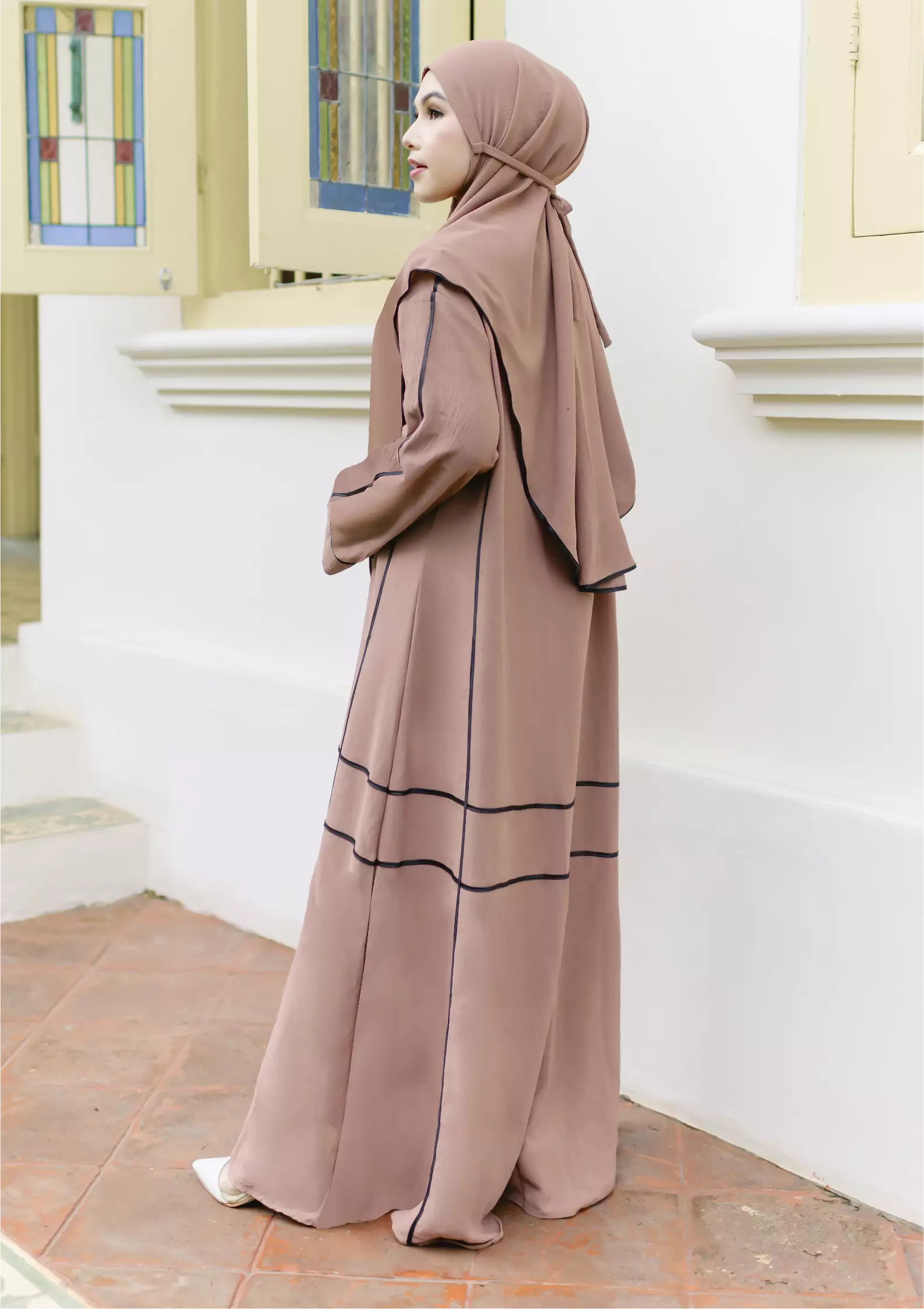 Jual Lozy Hijab Haniya Abaya Set Mocca Original Zalora Indonesia