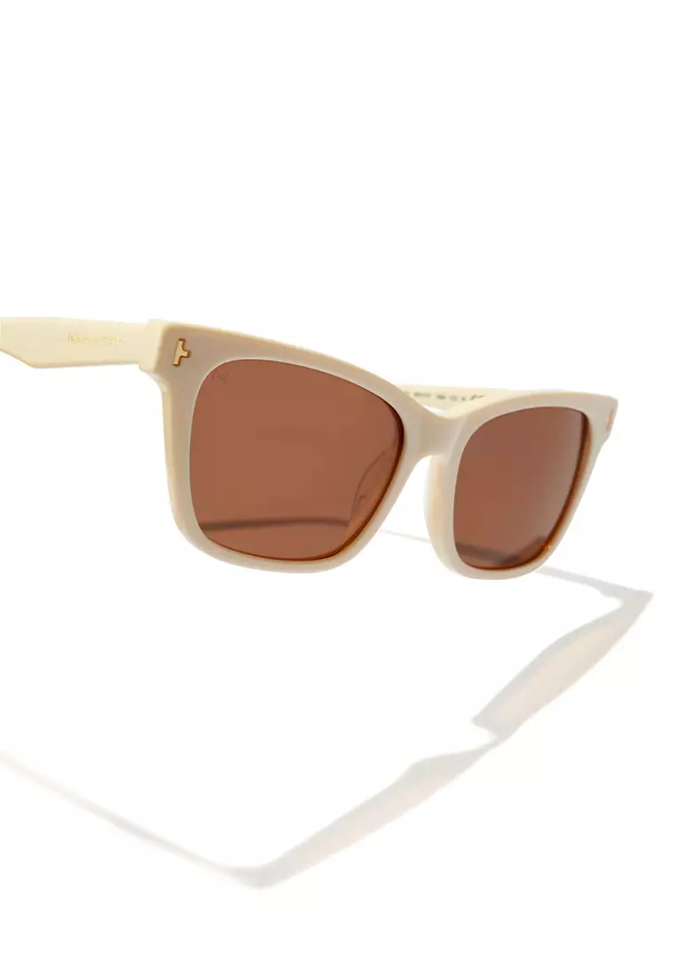 HAWKERS POLARIZED COTTON Brown MAZE Sunglasses for Men and Women, Unisex. UV400 Protection. Official Product designed in Spain