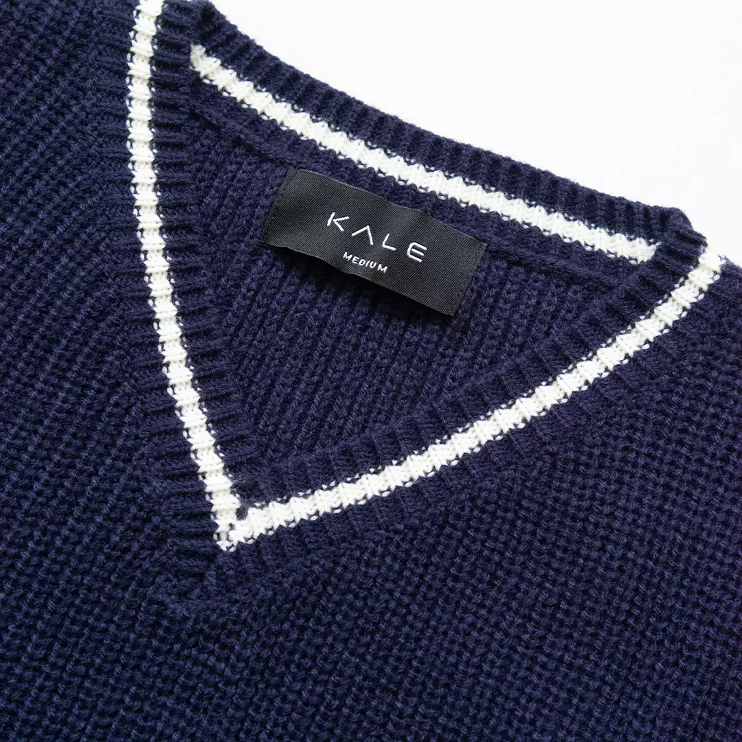 Kale Victor Navy/ Vest atau Rompi Pria premium berbahan dasar acrylic wool Casual
