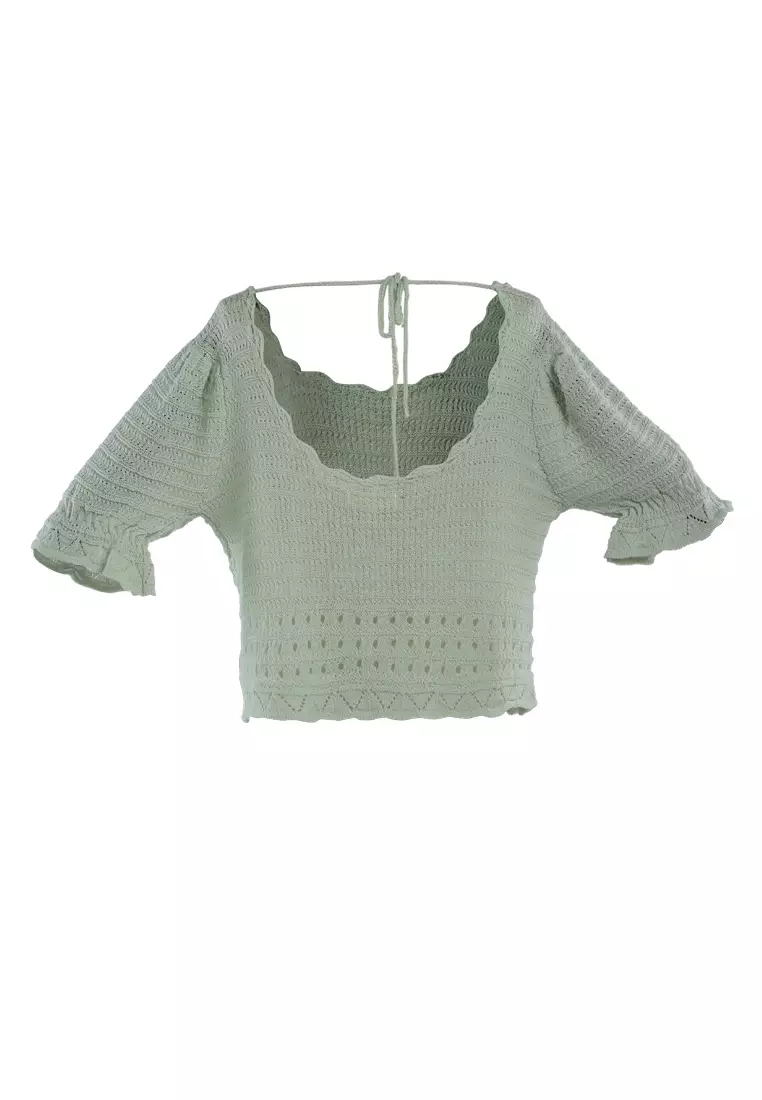 Green Classic Short-Sleeved Top