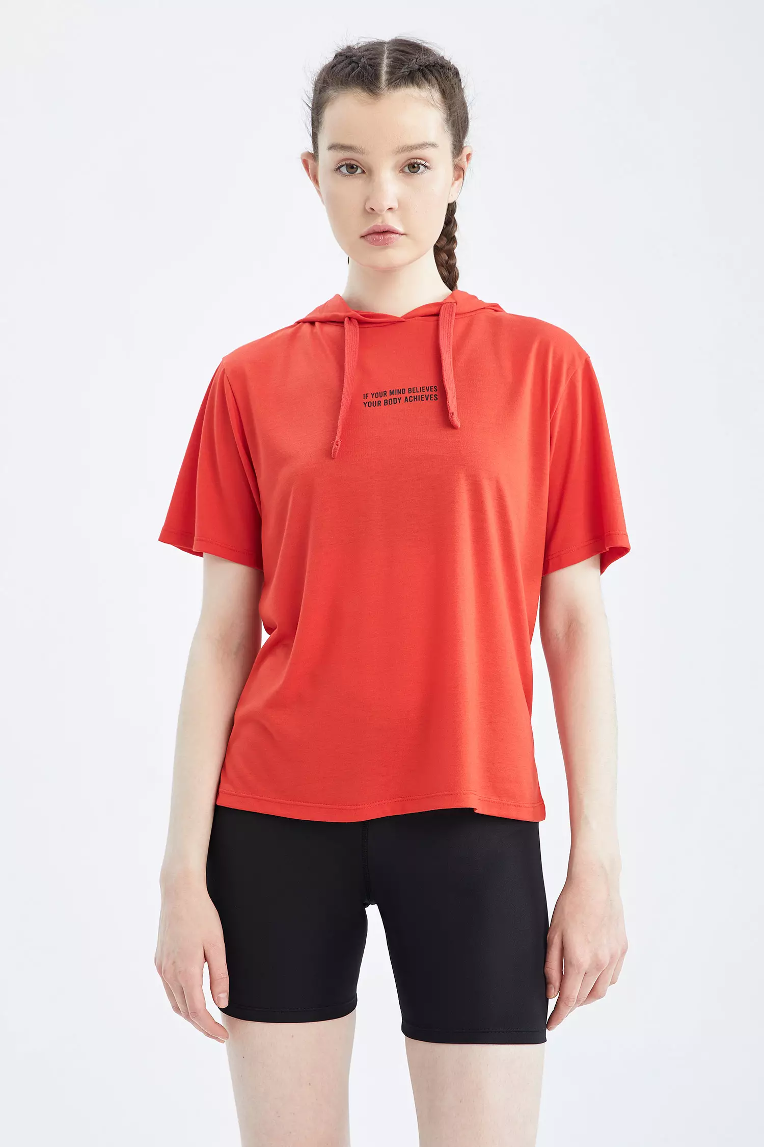 Buy DeFacto Printed Short-Sleeved Hooded T-Shirt 2023 Online | ZALORA  Singapore