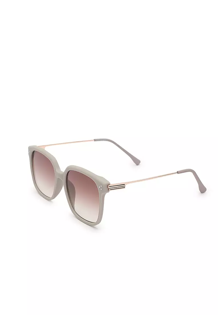 Unisex Fashion Sunglasses - Elastic Grey / Coffee