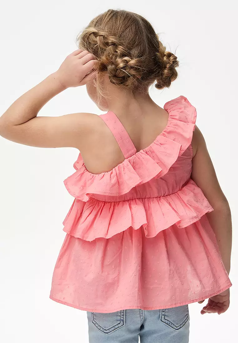 Pure Cotton Frill Blouse