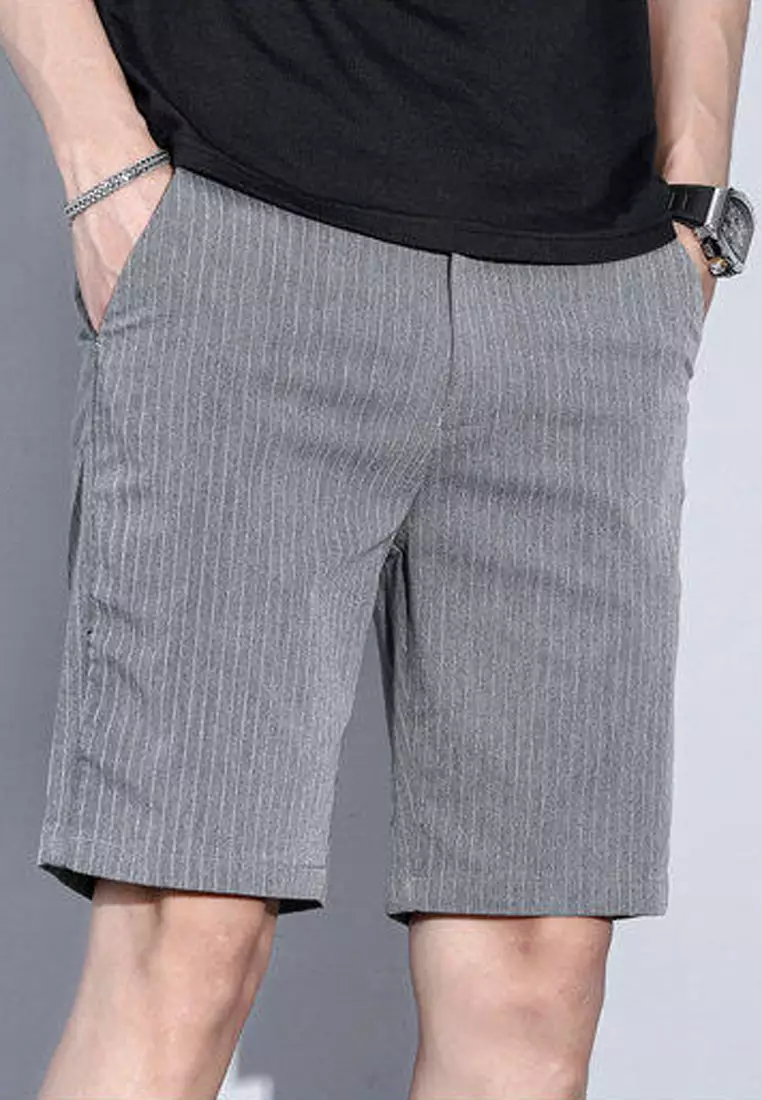 Stripe Casual Suit Shorts