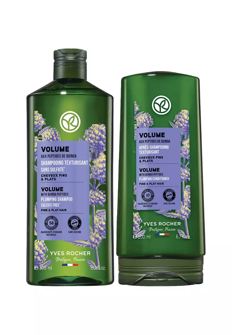 Volume Plumping Shampoo 300ml & Conditioner 200ml Original Hair Instant Volume Care Fine & Flat Hair Sulfate-Free