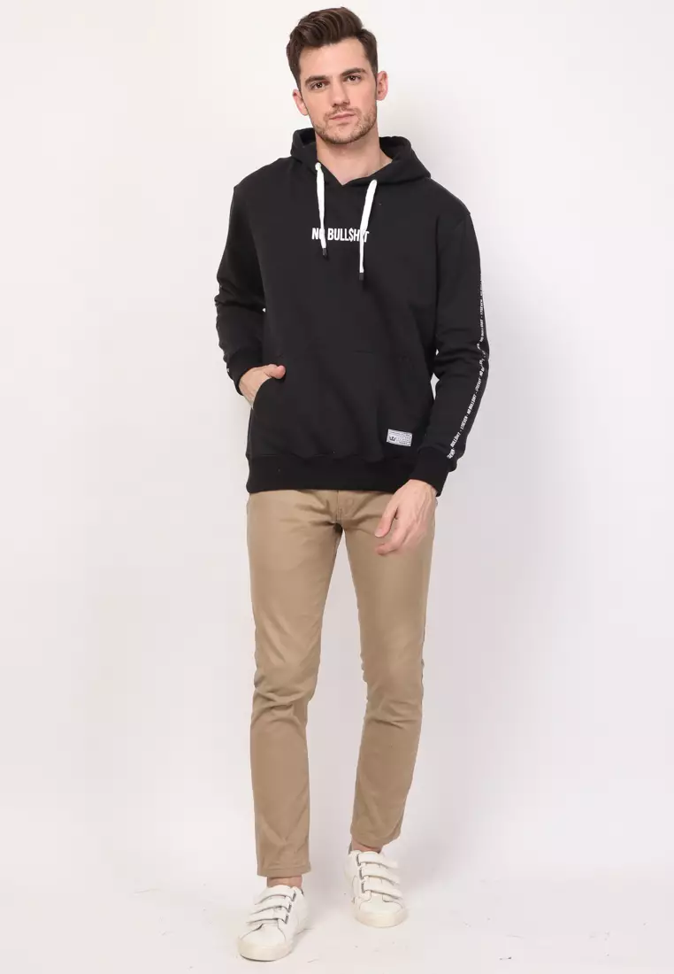 HOODIE 0195-NOBULLSHIT-BLK NEW