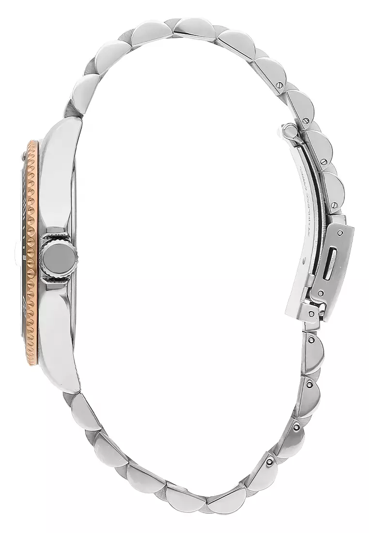 Lee Cooper London Jam Tangan Analog Pria - Silver Rosegold Stainless Steel - LC07594.560
