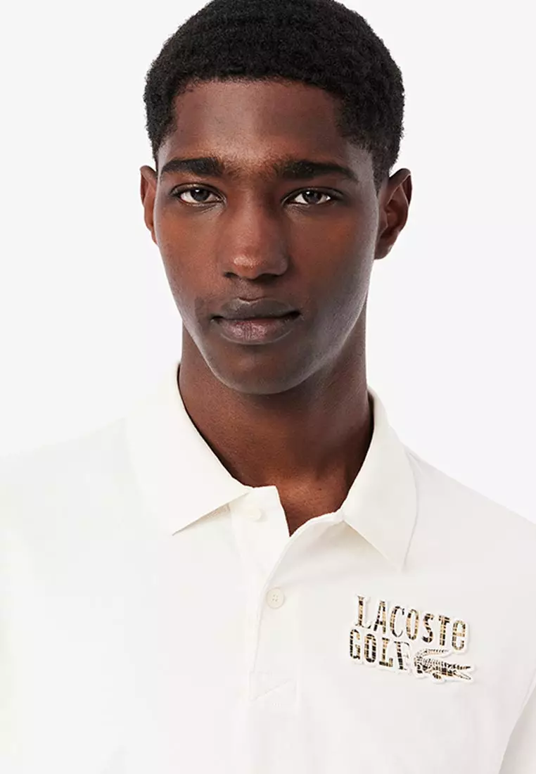 Relaxed Fit Mini-Piqué Golf Polo Shirt