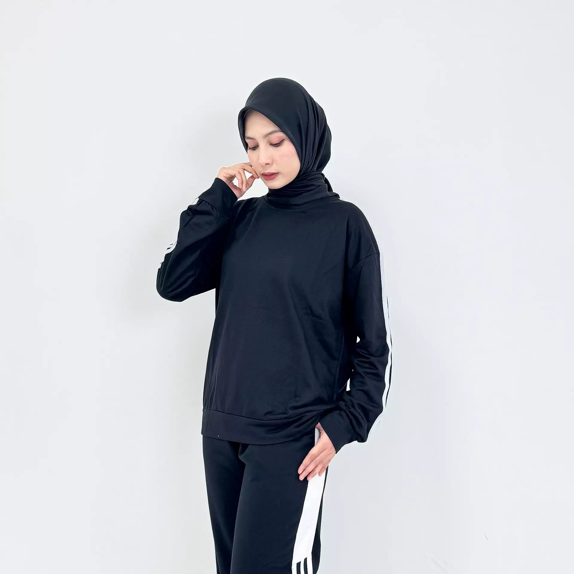 Set Spoty Joanita | Setelan Training Olahraga HITAM