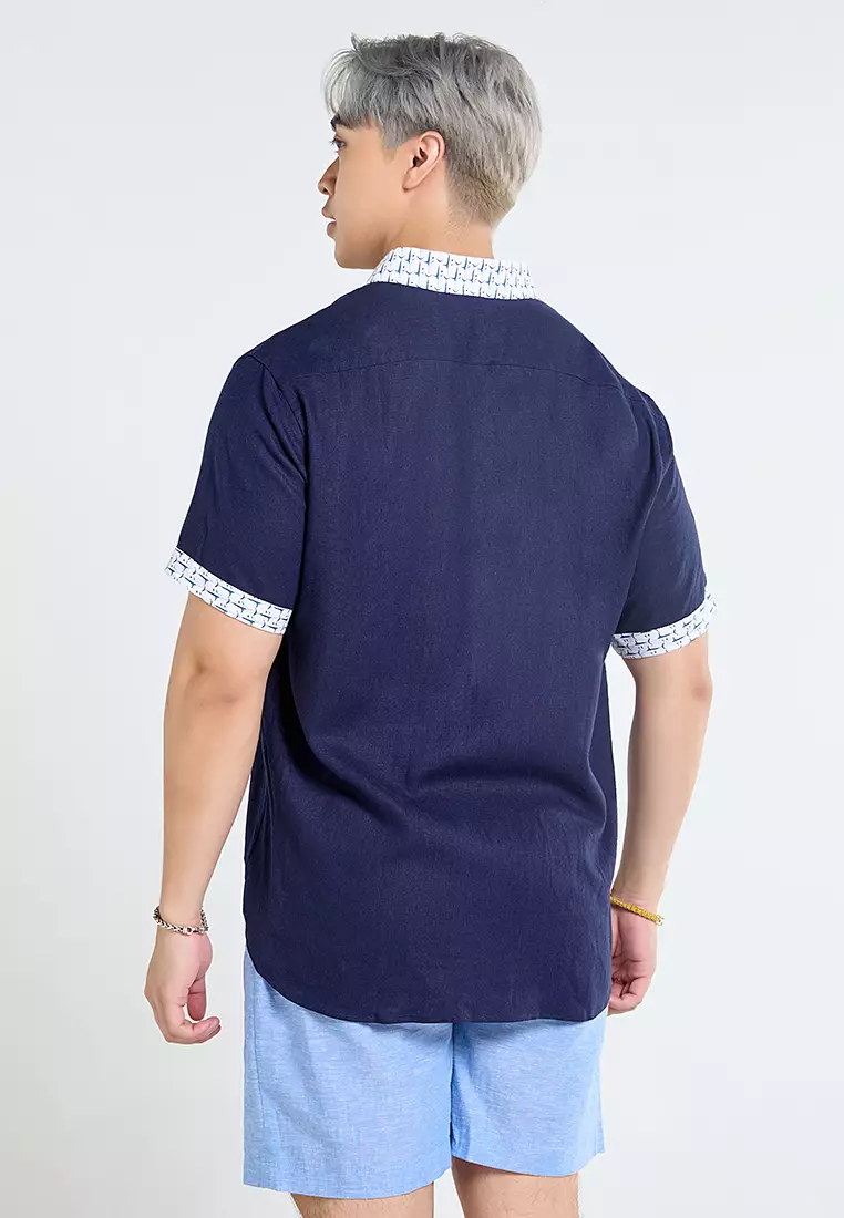 Men’s Short-Sleeve Linen Shirt