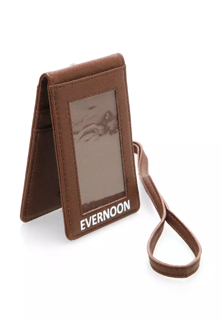 Azka Card Holder Two Side Bentuk Simple dan Minimalis - Coklat Tua