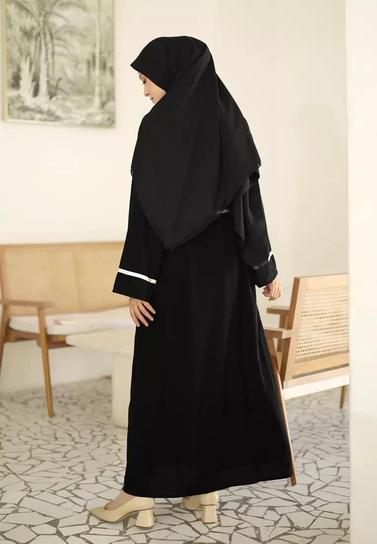 Zelena - Alma Abaya List | Dress Umrah Haji Tali - Black