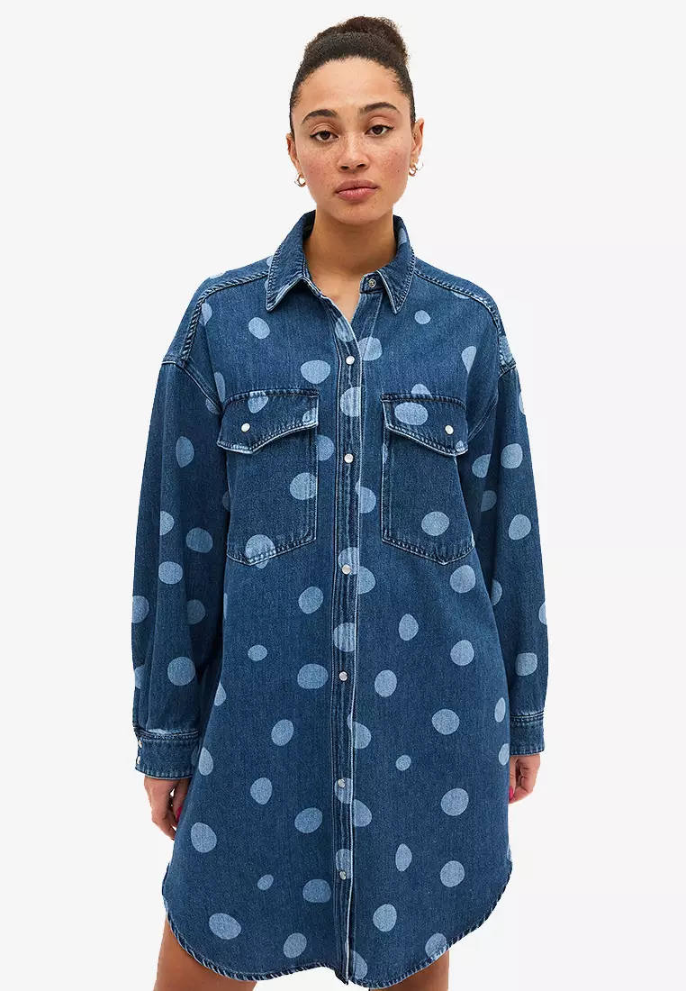 Denim cheap dress monki
