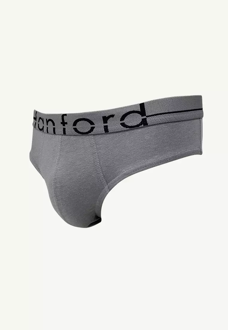 Regular Cotton Men's Briefs Polar - Assorted with Gray Garter (3in1 Pack)