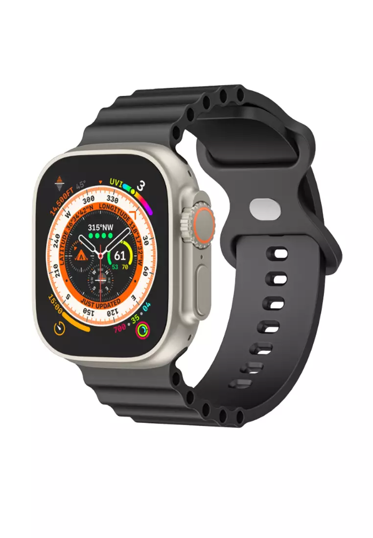 Black Silicone Apple Watch Band 38MM / 40MM / 41MM (PHKCWATCH1256)
