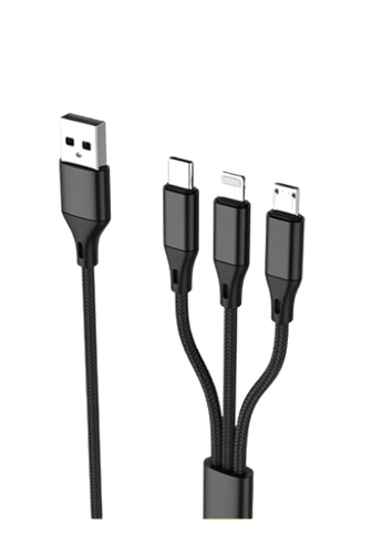 PAVAREAL Pavareal DC66 6A USB Charging Data Cable 3 in 1 Fast Charging Braided Durable Rapid Charging Cable 65A5FESD4A8BCAGS_1