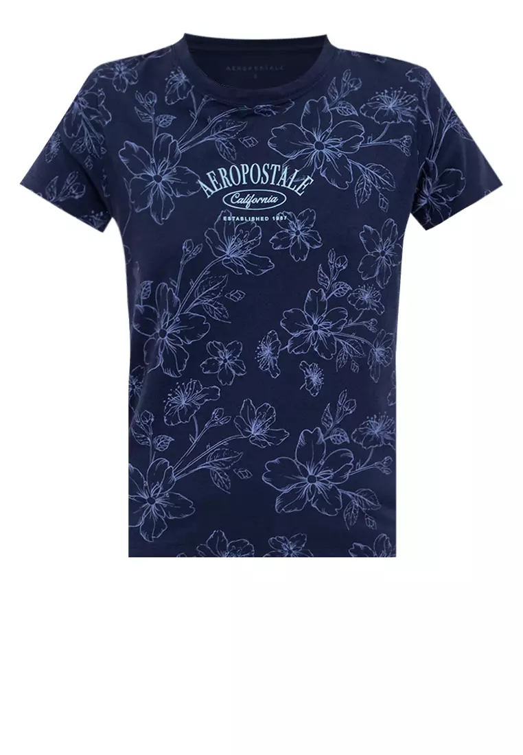 Online Exclusive Ladies All Over Print Tee Blue